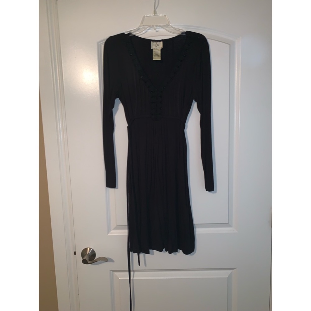 Long sleeve black dress